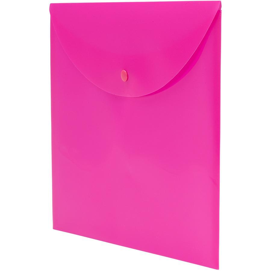 Smead Letter File Wallet - 8 1/2" x 11" - Pink - 10 / Box. Picture 6
