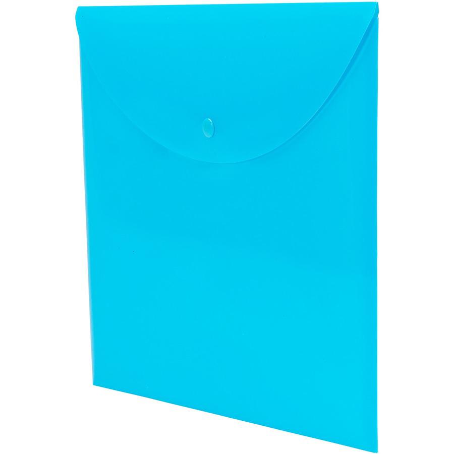 Smead Letter File Wallet - 8 1/2" x 11" - Teal - 10 / Box. Picture 3