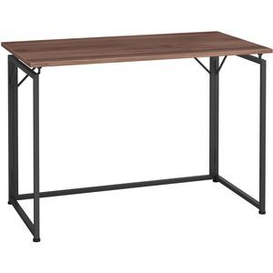 Lorell Folding Desk - For - Table TopWalnut Laminate Rectangle Top - Black Base x 43.30" Table Top Width x 23.62" Table Top Depth - 30" Height - Assembly Required - Brown - 1 Each. Picture 12