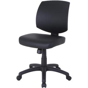 Lorell Task Chair - Polyvinyl Chloride (PVC) Seat - Polyvinyl Chloride (PVC) Back - 5-star Base - Black - 1 Each. Picture 4