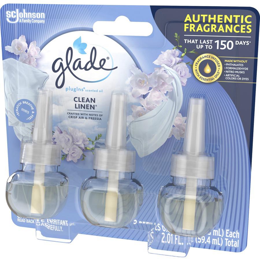 Glade Plug-In Warmers Linen Air Refill - 2 fl oz (0.1 quart) - Linen - 50 Day - 3 / Pack - Long Lasting. Picture 3