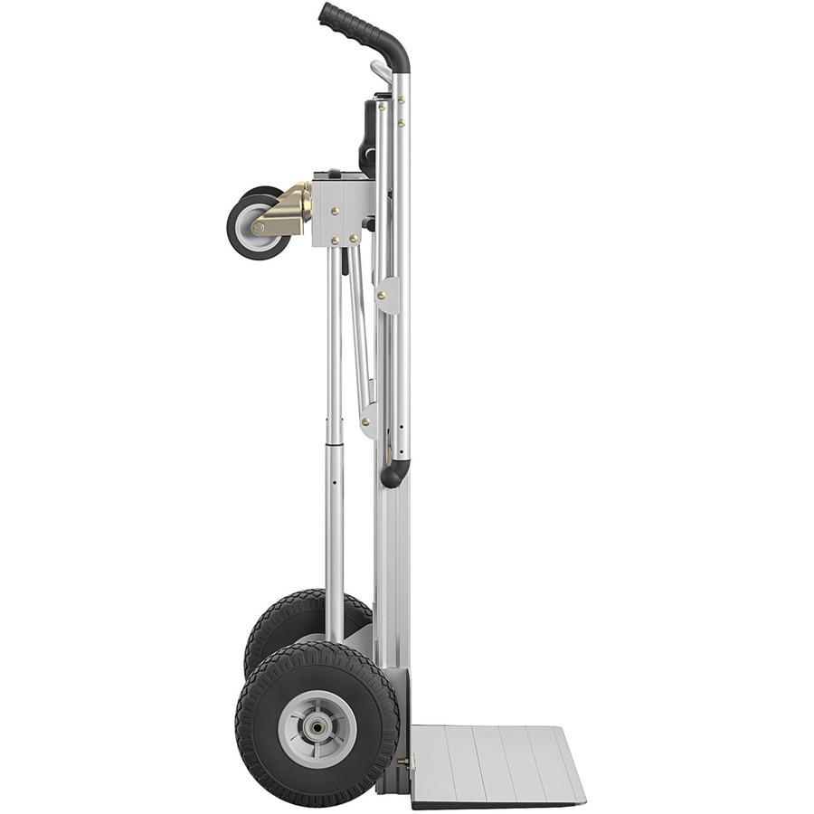 Cosco 3-in-1 Assist Series Hand Truck - 1000 lb Capacity - 4 Casters - Aluminum - x 19" Width x 21" Depth x 47.5" Height - Silver Gray - 1 Each. Picture 14
