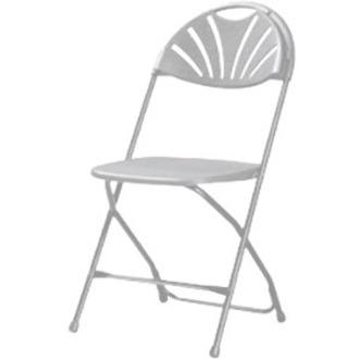 Dorel Zown Premium Fan Back Folding Chair - White Seat - White Polyethylene Back - White Powder Coated Steel Frame - Four-legged Base - 8 / Carton. Picture 6