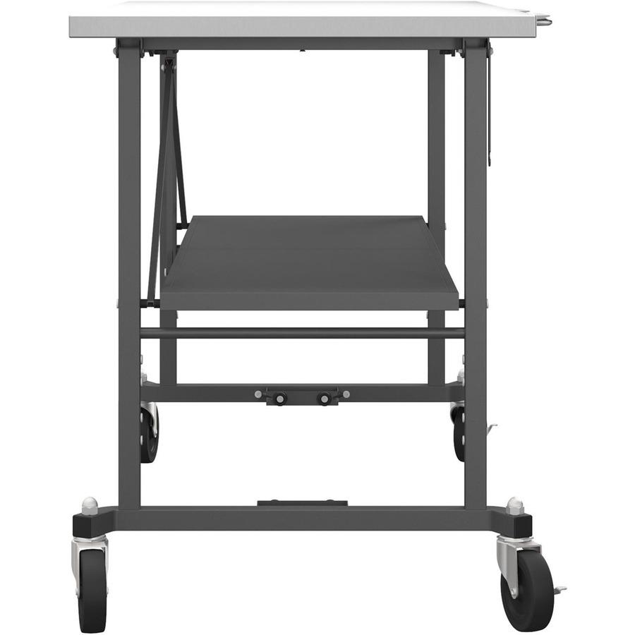 Cosco Commercial SmartFold Portable Workbench - Four Leg Base - 4 Legs - 700 lb Capacity x 52" Table Top Width x 25.50" Table Top Depth - 34.70" Height - Assembly Required - Gray - Stainless Steel - S. Picture 12