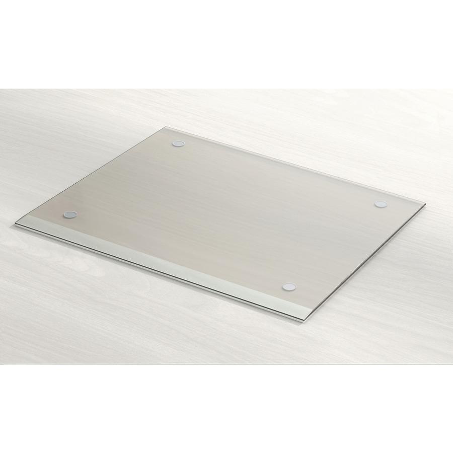 Lorell Desk Pad - Rectangle - 24" Width - Rubber - Clear. Picture 6