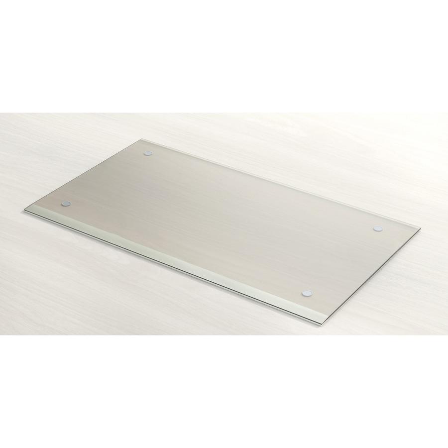 Lorell Desk Pad - Rectangle - 36" Width - Rubber - Clear. Picture 4