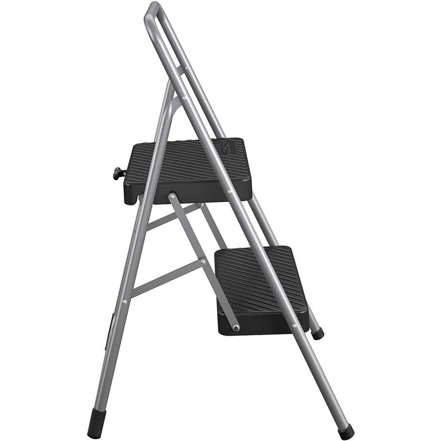 Cosco 2-Step Household Folding Step Stool - 2 Step - 200 lb Load Capacity - 17.3" x 18" x 28.2" - Gray. Picture 6