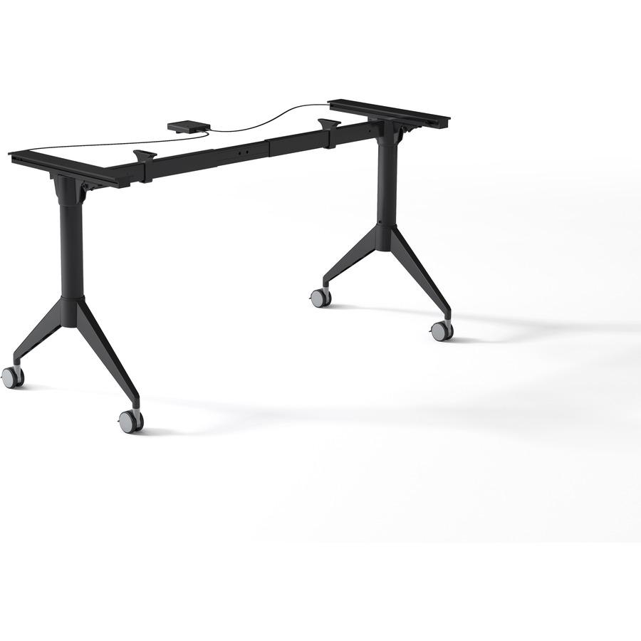 Lorell Spry Nesting Training Table Base - Black Folding Base - 2 Legs - 29.50" Height - Assembly Required - Cold-rolled Steel (CRS) - 1 Each. Picture 7