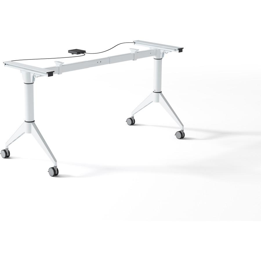 Lorell Spry Nesting Training Table Base - White Folding Base - 2 Legs - 29.50" Height - Assembly Required - Cold-rolled Steel (CRS) - 1 Each. Picture 6