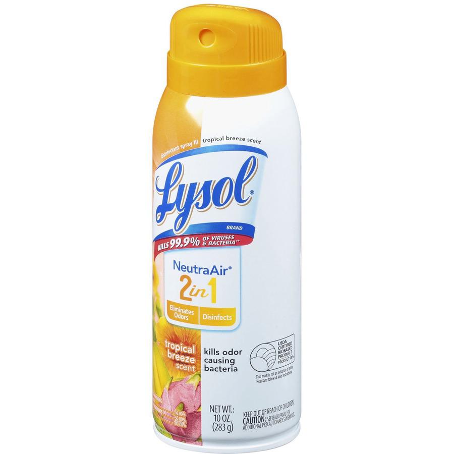 Lysol Neutra Air 2 in 1 Spray - Spray - 10 oz (0.62 lb) - Tropical Breeze Scent - 1 Each. Picture 9
