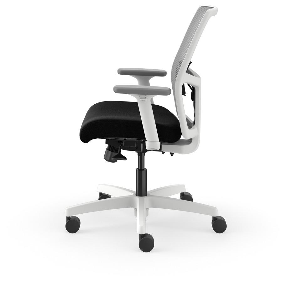 HON Ignition Low-back Task Chair - Black Seat - Fog Mesh Back - Designer White Frame - Low Back - 1 Each. Picture 7