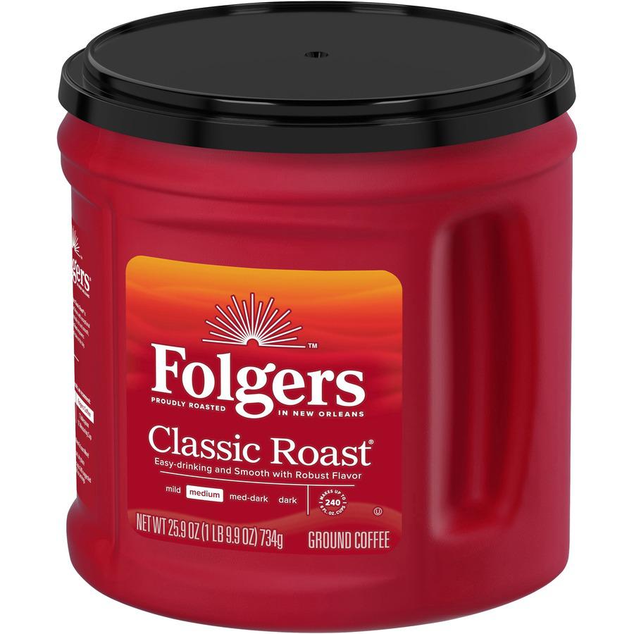 Folgers&reg; Ground Classic Roast Coffee - Medium - 25.9 oz - 6 / Carton. Picture 6