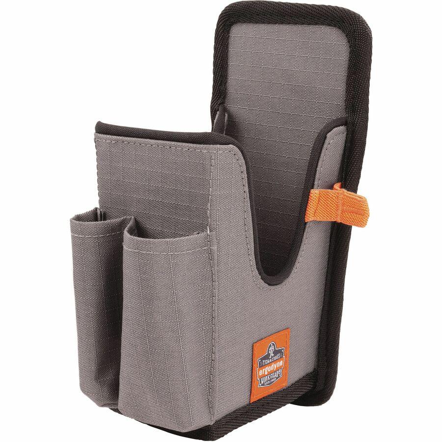 Ergodyne 5541 Carrying Case Rugged (Holster) Bar Code Scanner, Mobile Computer, Pen - Gray - Drop Resistant, Abrasion Resistant - Polyester, Ripstop Body - Belt Clip, Holster - 8.3" Height x 3.5" Widt. Picture 4