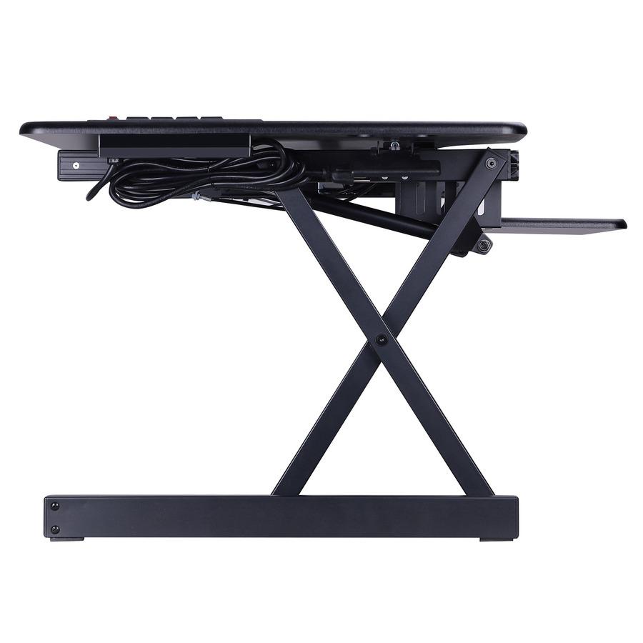 Rocelco Sit/Stand Desk Riser - 45 lb Load Capacity - 20" Height x 45.8" Width x 23.8" Depth - Black. Picture 6