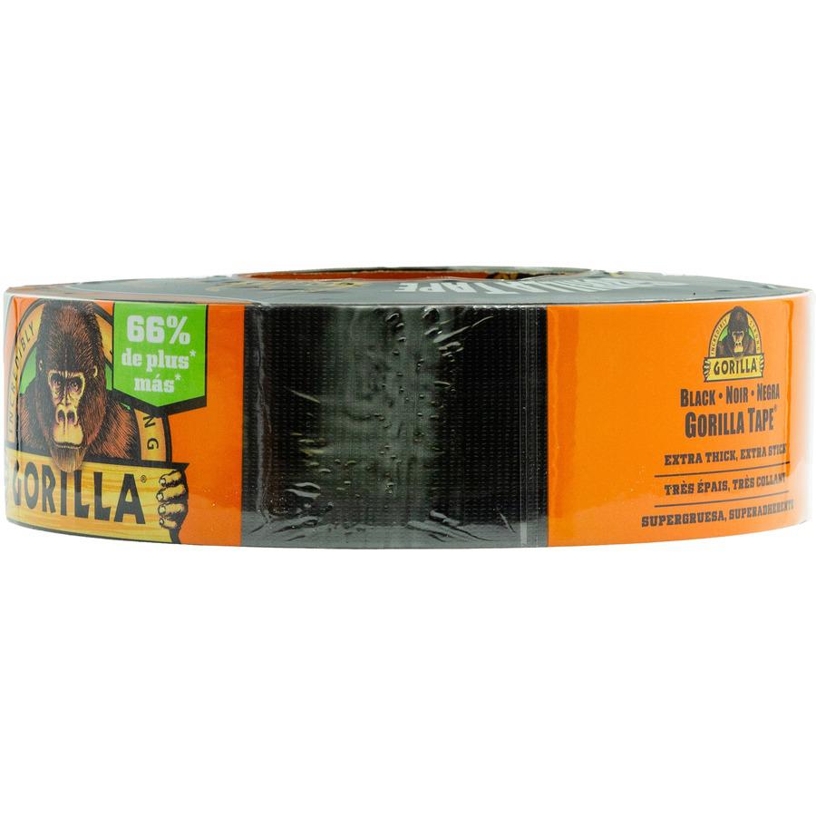Gorilla Black Tape - 50 yd Length x 1.88" Width - 1 Roll - Black. Picture 3