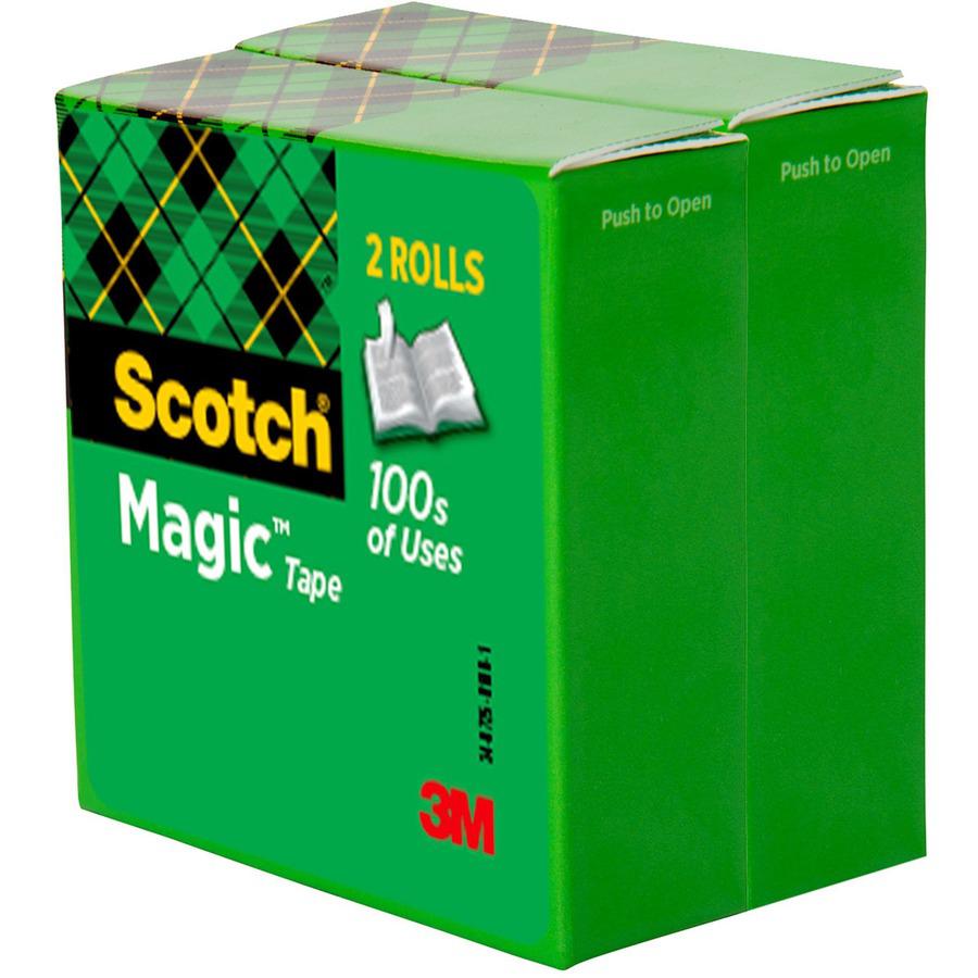 Scotch Magic Tape - 72 yd Length x 0.75" Width - 3" Core - 1 Pack - Clear. Picture 6