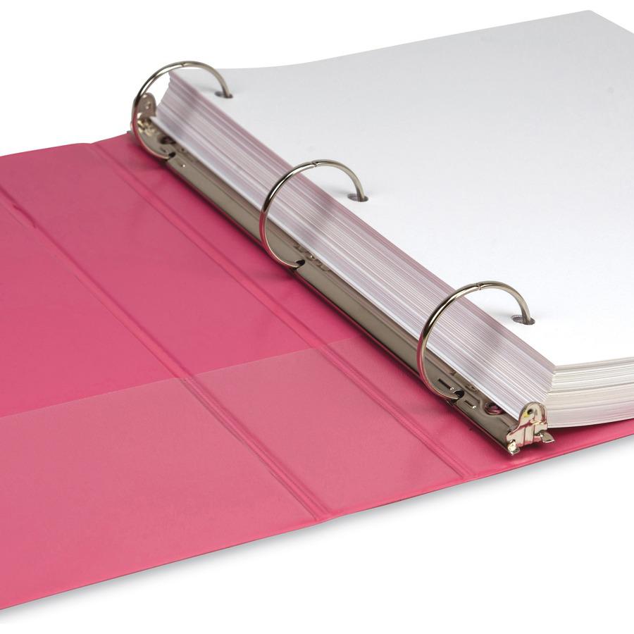 Samsill Earth's Choice Plant-based View Binders - 1 1/2" Binder Capacity - Letter - 8 1/2" x 11" Sheet Size - 3 x Round Ring Fastener(s) - Chipboard, Polypropylene, Plastic - Berry - Recycled - Bio-ba. Picture 7