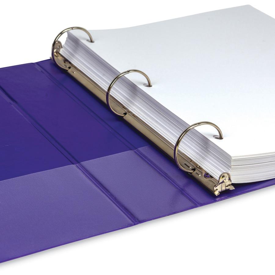 Samsill Earth's Choice Plant-based View Binders - 1 1/2" Binder Capacity - Letter - 8 1/2" x 11" Sheet Size - 3 x Round Ring Fastener(s) - Chipboard, Polypropylene, Plastic - Purple - Recycled - Bio-b. Picture 5