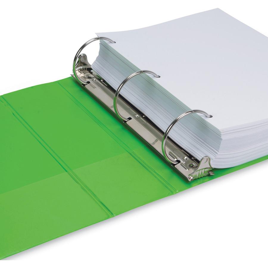 Samsill Earth's Choice Plant-based View Binders - 3" Binder Capacity - Letter - 8 1/2" x 11" Sheet Size - 3 x Round Ring Fastener(s) - 2 Pocket(s) - Chipboard, Polypropylene, Plastic - Lime Green - 1.. Picture 6