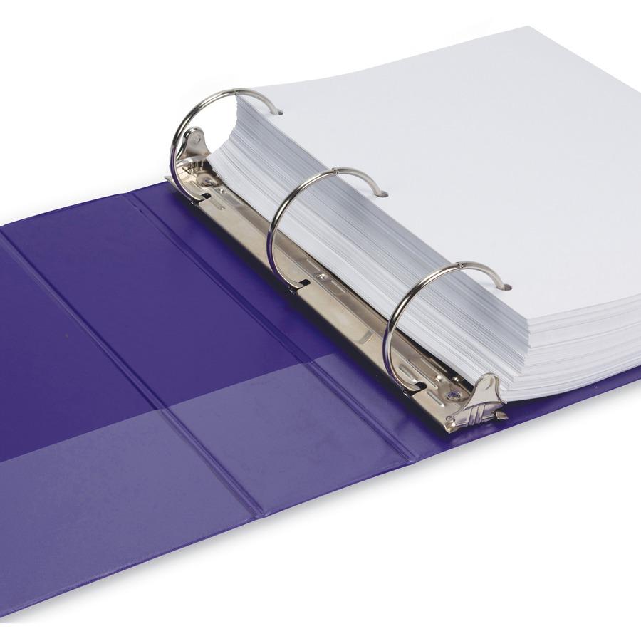 Samsill Earth's Choice Plant-based View Binders - 3" Binder Capacity - Letter - 8 1/2" x 11" Sheet Size - 3 x Round Ring Fastener(s) - Chipboard, Polypropylene, Plastic - Purple - Recycled - Durable, . Picture 6