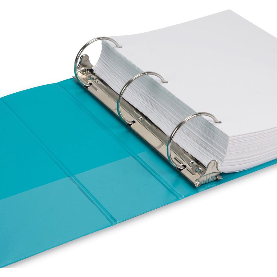 Samsill Earth's Choice Plant-based View Binders - 3" Binder Capacity - Letter - 8 1/2" x 11" Sheet Size - 3 x Round Ring Fastener(s) - 2 Pocket(s) - Chipboard, Polypropylene, Plastic - Turquoise - Rec. Picture 6