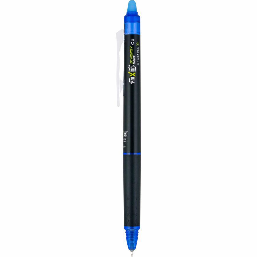 FriXion Synergy Clicker Erasable Gel Pen - Extra Fine Pen Point - 0.5 mm Pen Point Size - Retractable - Blue - 12 / Dozen. Picture 3