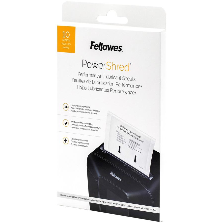 Fellowes Powershred Performance+ Lubricant Sheets - Dust Retention - White. Picture 6