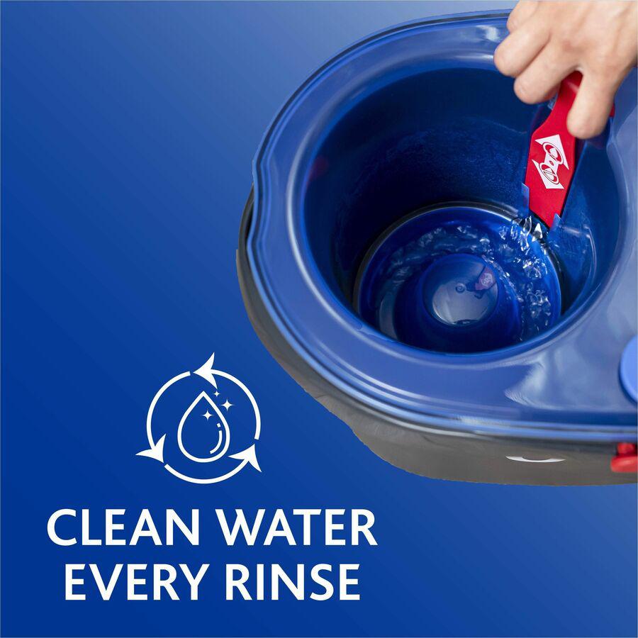 O-Cedar EasyWring RinseClean Spin Mop - MicroFiber Head - Washable, Reusable, Machine Washable, Refillable, Telescopic Handle - 1 Each - Multi. Picture 8