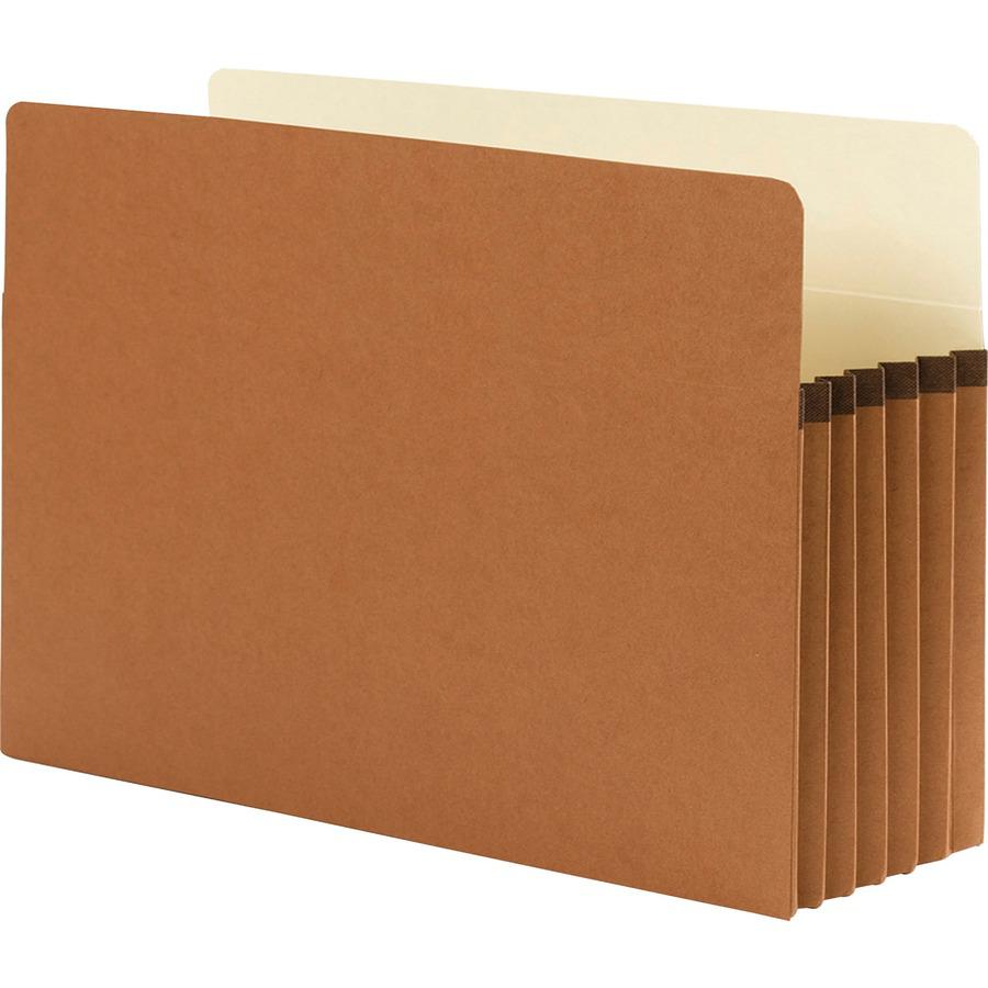 Smead TUFF Pocket Straight Tab Cut Legal Recycled File Pocket - 8 1/2" x 14" - Top Tab Location - Redrope - Redrope - 30% Recycled - 10 / Box. Picture 4