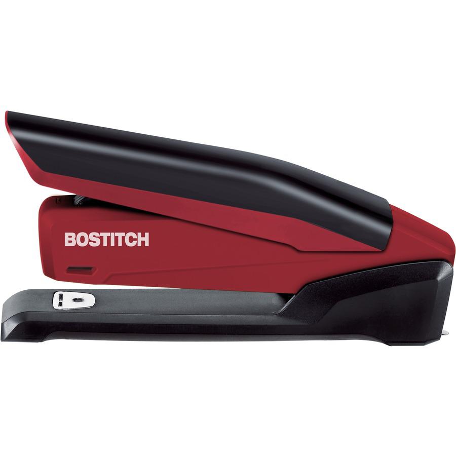 Bostitch InPower Spring-Powered Antimicrobial Desktop Stapler - 20 Sheets Capacity - 210 Staple Capacity - Full Strip - 1 Each - Red. Picture 6