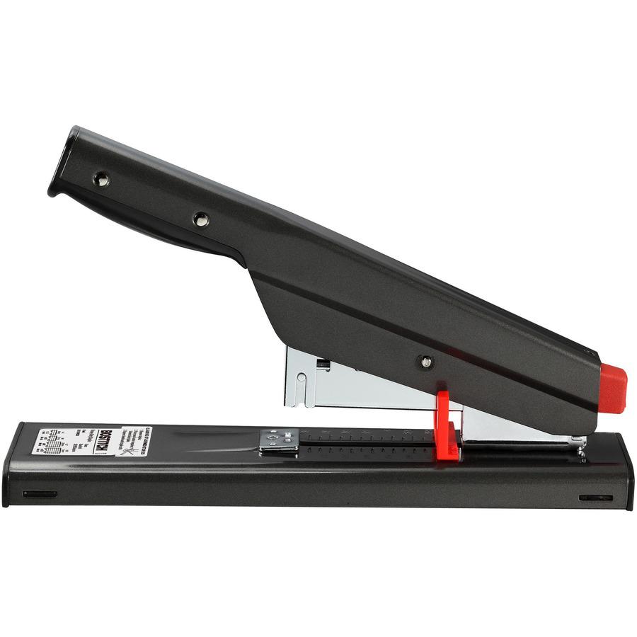 Bostitch Antimicrobial Heavy Duty Stapler - 130 Sheets Capacity - 210 Staple Capacity - Full Strip - 1/4" , 1/2" , 3/8" , 5/8" Staple Size - 1 Each - Black. Picture 8