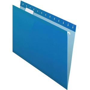 Pendaflex 1/5 Tab Cut Letter Recycled Hanging Folder - 8 1/2" x 11" - Blue - 10% Recycled - 25 / Box. Picture 3