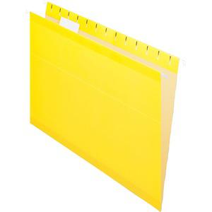 Pendaflex 1/5 Tab Cut Letter Recycled Hanging Folder - 8 1/2" x 11" - Yellow - 10% Recycled - 25 / Box. Picture 2