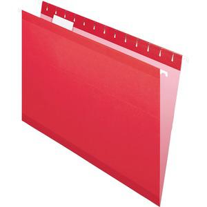 Pendaflex 1/5 Tab Cut Legal Recycled Hanging Folder - 8 1/2" x 14" - Red - 10% Recycled - 25 / Box. Picture 3