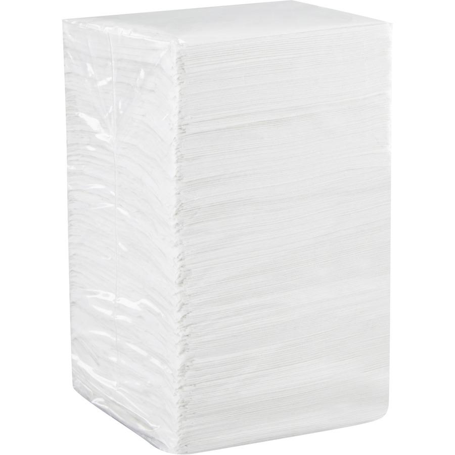 Dixie 1/4-Fold Beverage Napkin - 1 Ply - 9.50" x 9.50" - White - 500 / Pack. Picture 3