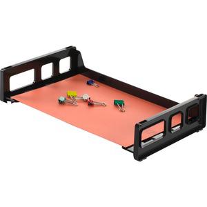 Officemate Black Side-Loading Desk Trays - 2.8" Height x 13.2" Width x 9" Depth - Desktop - Stackable, Durable, Non-stick, Portable, Carrying Handle - 1 Each. Picture 10