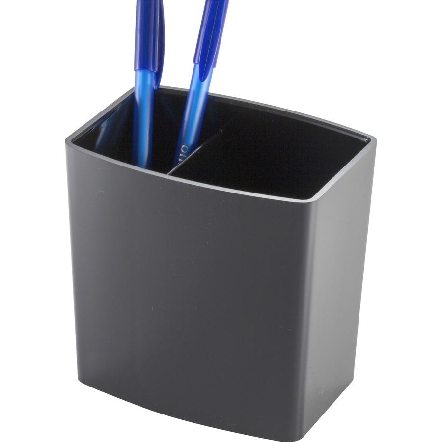 Officemate 2200 Series Large Pencil Cup - 4.5" x 5" x 3.8" x - Plastic - 1 Each - Black. Picture 4