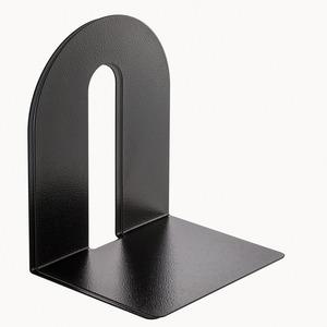 Officemate Heavy-Duty Bookends - 10" Height, Desktop - Non-skid Base, Chip Resistant, Non-slip, Scratch Resistant - Enamel - Black - Steel - 2 / Pair. Picture 6