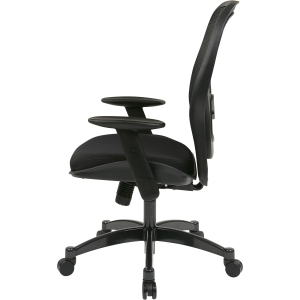 Office Star Space 2300 Matrex Managerial Mid-Back Mesh Chair - Mesh Black Seat - Mesh Back - 5-star Base - Black - 20" Seat Width x 19.50" Seat Depth - 27.3" Width x 25.8" Depth x 46.3" Height. Picture 2