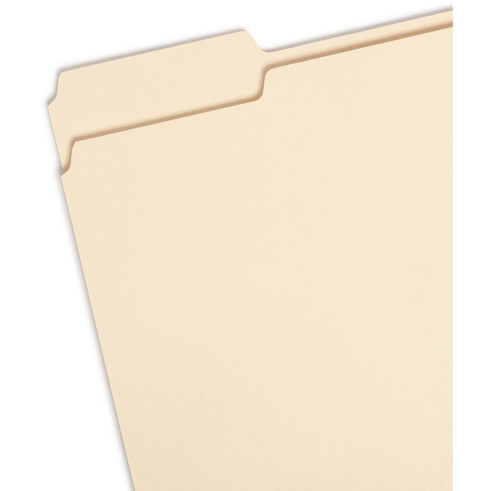 Smead 1/3 Tab Cut Letter Recycled Top Tab File Folder - 8 1/2" x 11" - 3/4" Expansion - Top Tab Location - Assorted Position Tab Position - Manila - 100% Recycled - 100 / Box. Picture 7