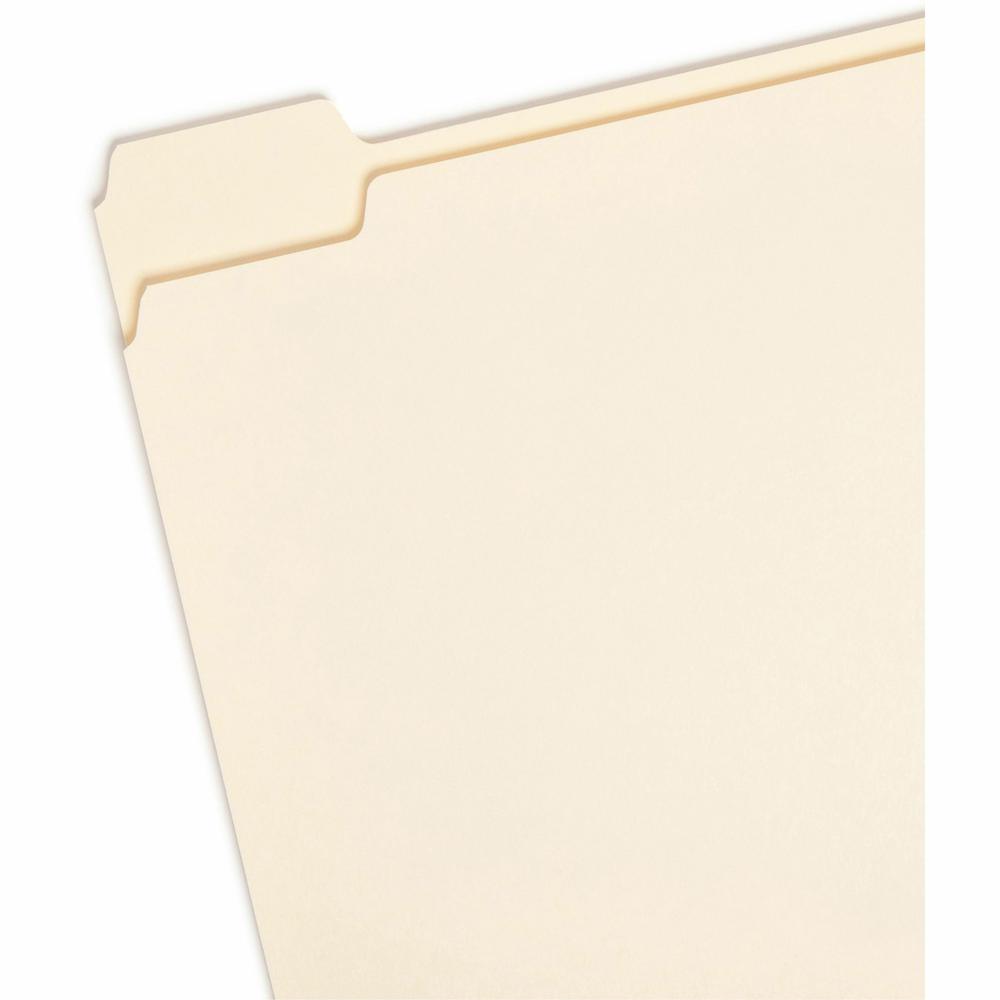 Smead 1/5 Tab Cut Letter Recycled Top Tab File Folder - 8 1/2" x 11" - 3/4" Expansion - Top Tab Location - Assorted Position Tab Position - Manila - 10% Recycled - 100 / Box. Picture 5