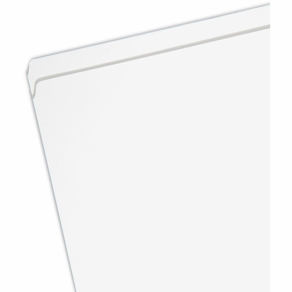Smead Colored Straight Tab Cut Letter Recycled Top Tab File Folder - 8 1/2" x 11" - 3/4" Expansion - White - 10% Recycled - 100 / Box. Picture 5