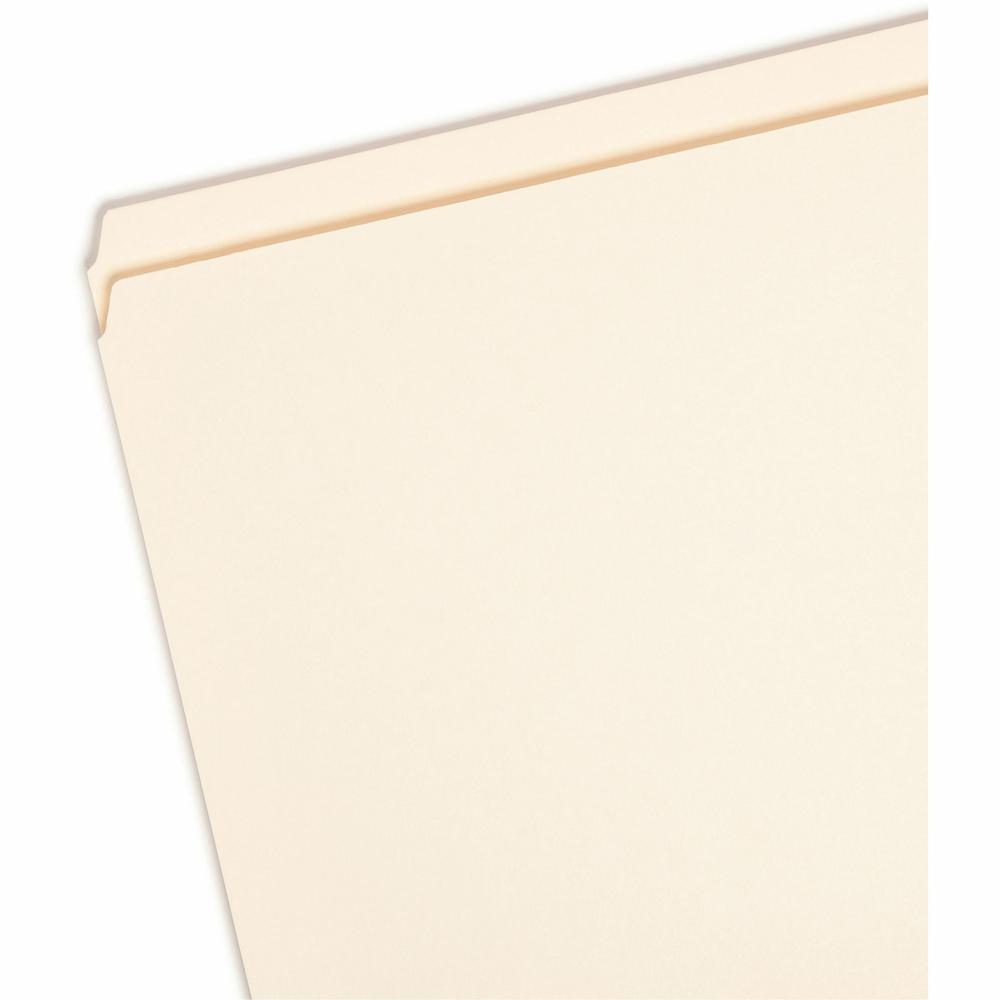 Smead Straight Tab Cut Legal Recycled Top Tab File Folder - 8 1/2" x 14" - 3/4" Expansion - Manila - Manila - 10% Recycled - 100 / Box. Picture 8