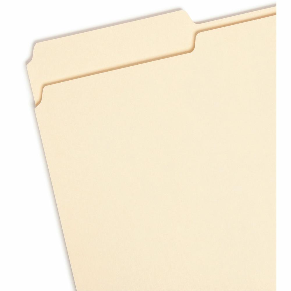 Smead 1/3 Tab Cut Legal Recycled Top Tab File Folder - 8 1/2" x 14" - 3/4" Expansion - Top Tab Location - Assorted Position Tab Position - Manila - 100% Recycled - 100 / Box. Picture 5