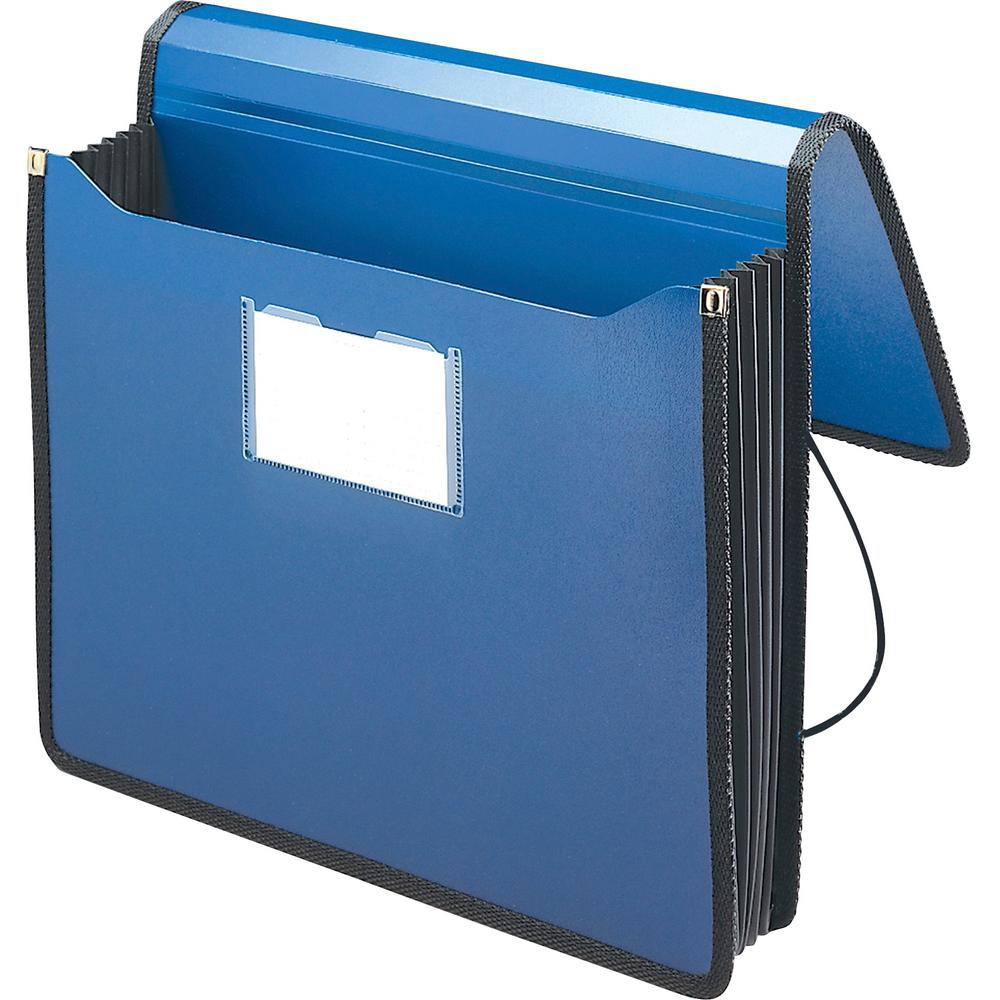 Smead Letter File Wallet - 8 1/2" x 11" - 5 1/4" Expansion - Front Pocket(s) - Poly - Navy Blue - 1 Each. Picture 4
