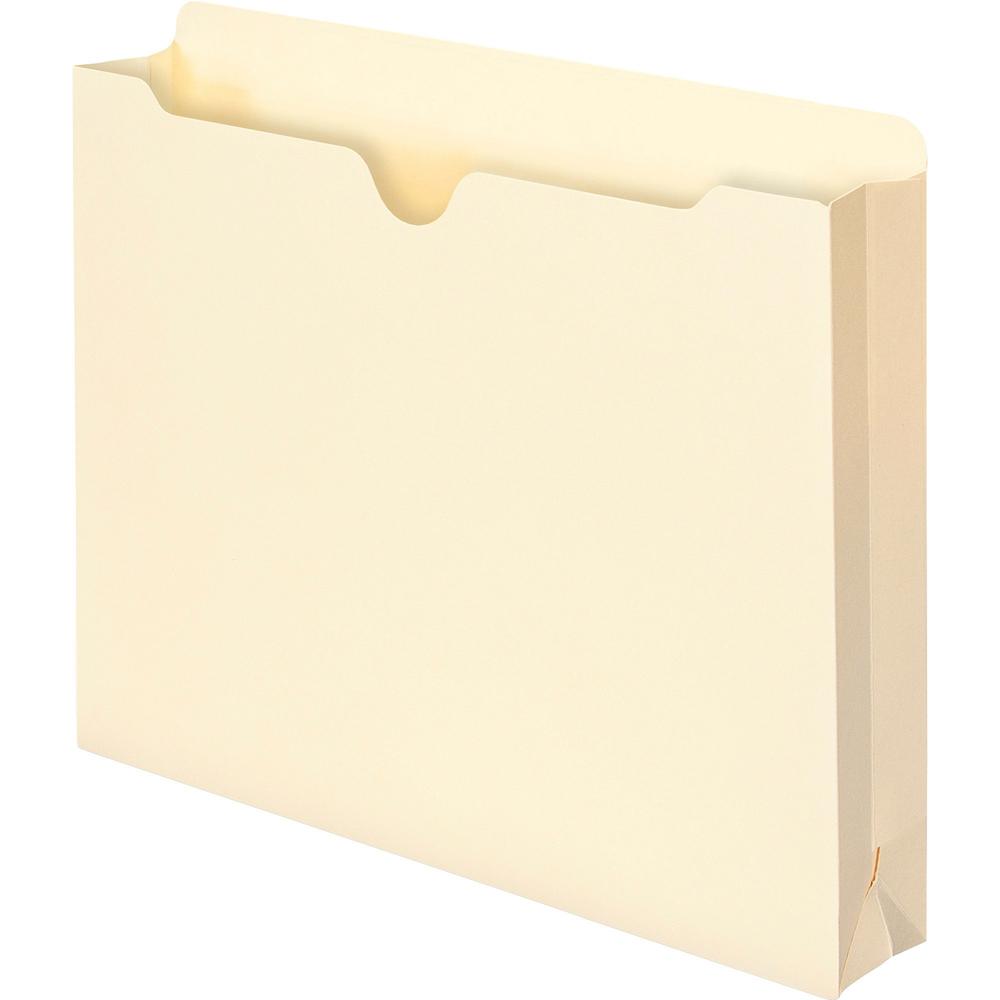 Smead Letter Recycled File Jacket - 8 1/2" x 11" - 2" Expansion - Manila - Manila - 10% Recycled - 50 / Box. Picture 3