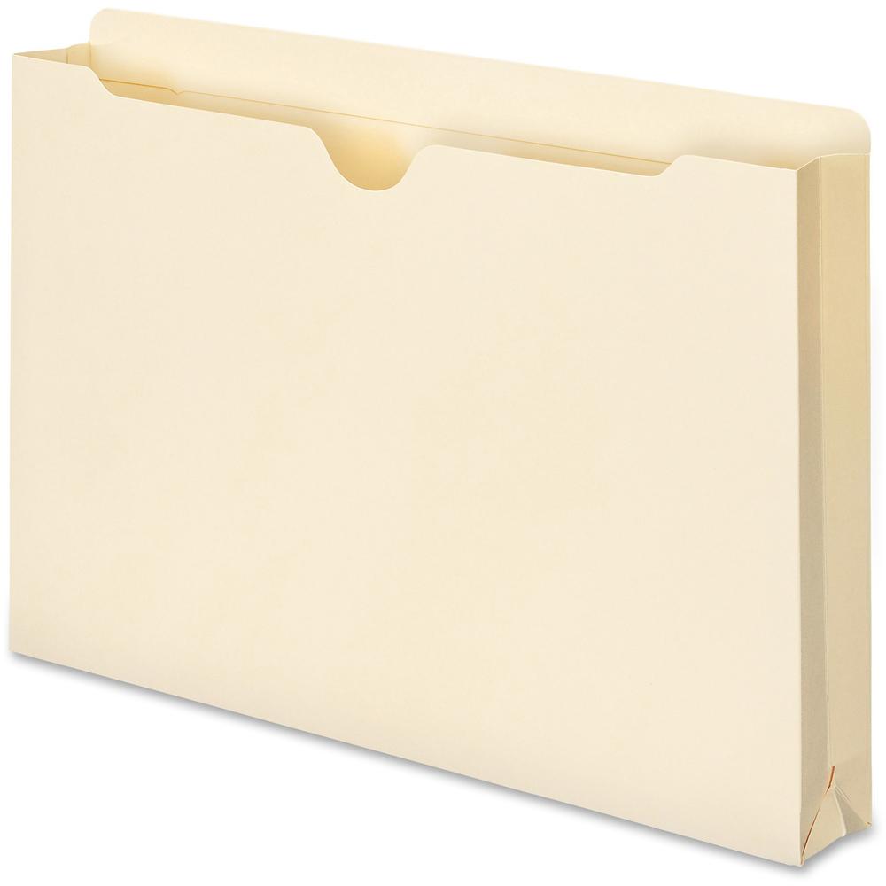 Smead Legal Recycled File Jacket - 8 1/2" x 14" - 1 1/2" Expansion - Manila - 10% Recycled - 50 / Box. Picture 5