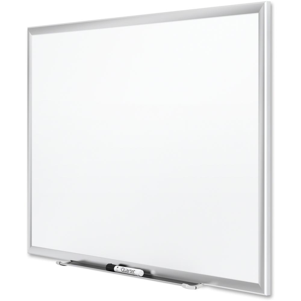 Quartet Premium DuraMax Magnetic Whiteboard - 48" (4 ft) Width x 36" (3 ft) Height - White Porcelain Surface - Silver Aluminum Frame - Rectangle - Horizontal/Vertical - 1 Each - TAA Compliant. Picture 4