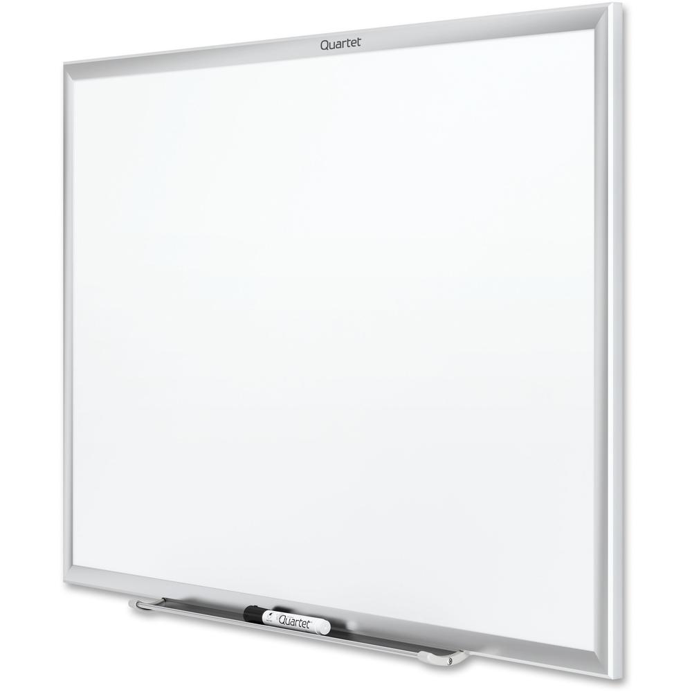 Quartet Classic Whiteboard - 72" (6 ft) Width x 48" (4 ft) Height - White Melamine Surface - Silver Aluminum Frame - Horizontal/Vertical - 1 Each - TAA Compliant. Picture 9