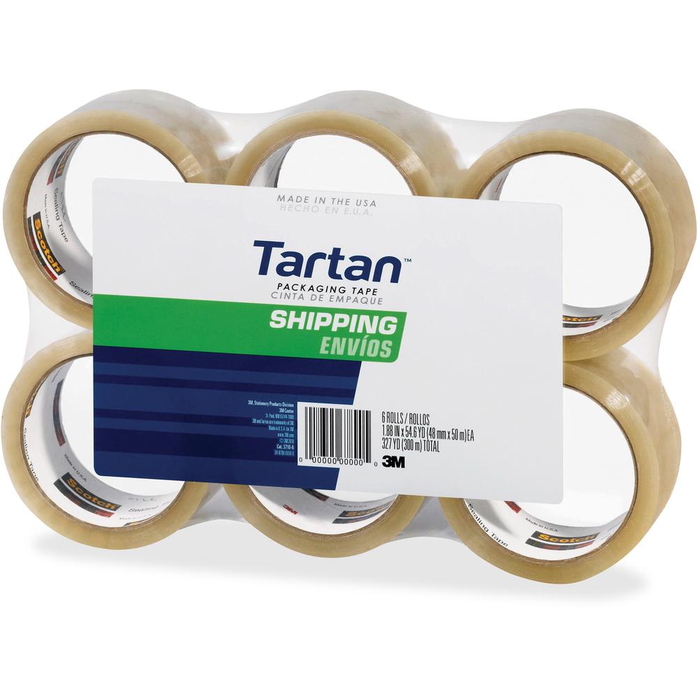 Tartan General-Purpose Packaging Tape - 54.60 yd Length x 1.88" Width - 1.9 mil Thickness - 3" Core - Rubber Resin Backing - Nick Resistant, Abrasion Resistant, Moisture Resistant, Scuff Resistant, Te. Picture 2